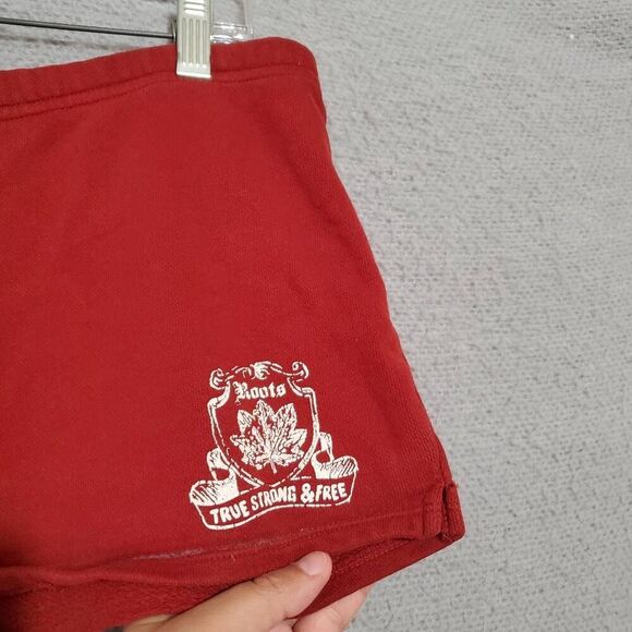 ROOTS Canada Women's Organic Cotton Blend Soft Logo Pull On Shorts Medium - Picture 6 of 7